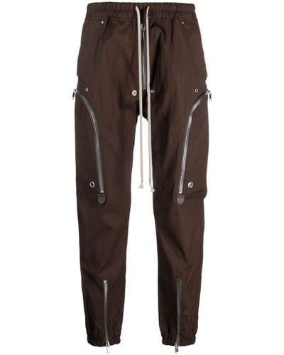 Rick Owens Pantalones ajustados con bolsillos con cremallera - Marrón
