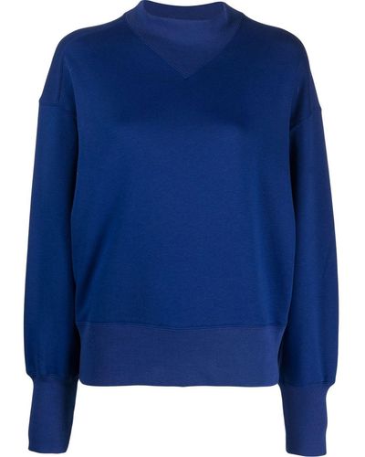 Filippa K Mock-neck Batwing Sweatshirt - Blue