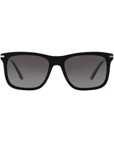 Prada Gradient Rectangular-frame Sunglasses - Black