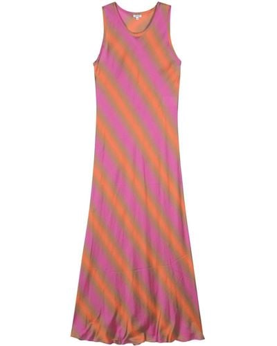 Aspesi Striped slip maxi dress - Rosso