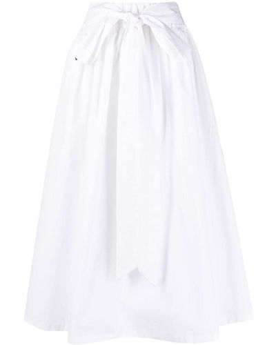 Philipp Plein Bow Detail A-line Skirt - White
