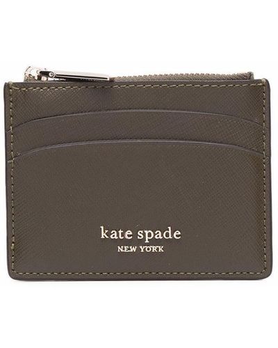 Kate Spade ロゴ カードケース - グリーン