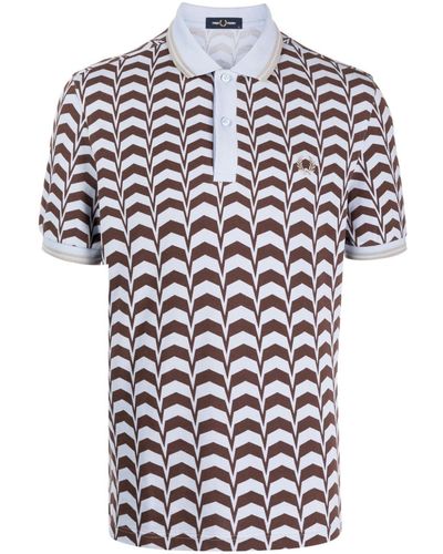 Fred Perry Poloshirt Met Grafische Print - Wit