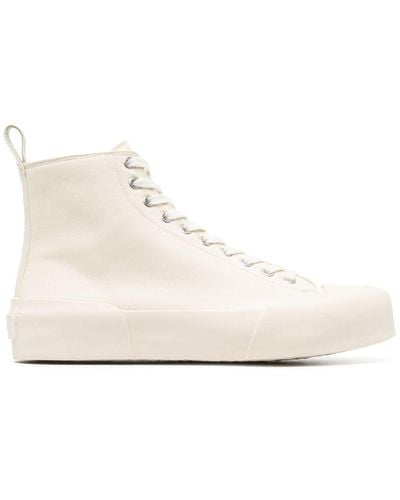 Jil Sander Monochrome High-top Sneakers - Natural