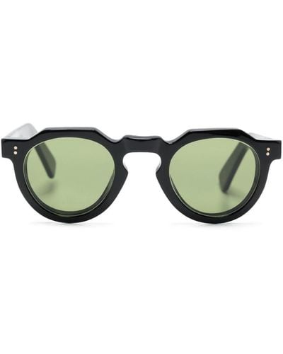 Lesca Crown Round-frame Sunglasses - Green