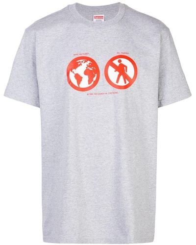 Supreme T-shirt Save The Planet - Grigio