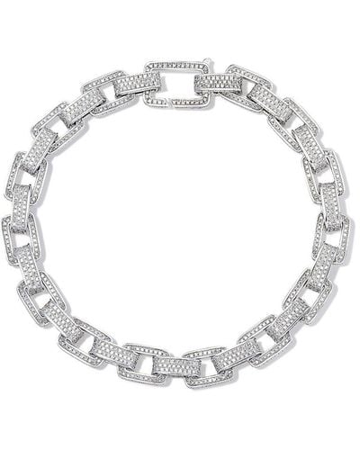 SHAY 18kt White Gold Chain-link Diamond Bracelet