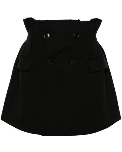 Vetements Minifalda con doble botonadura - Negro