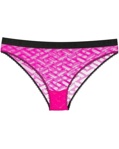 Versace Slip mit Muster - Pink