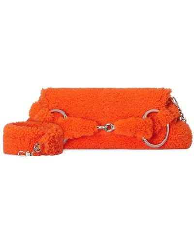 Gucci Medium Horsebit Chain Shoulder Bag - Orange
