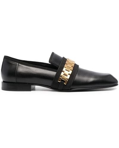 Victoria Beckham Chain-link Detail Loafers - Black