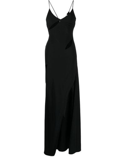 Monse Cut-out Detail Long Slip Dress - Black