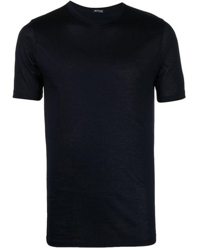 Kiton Crew-neck Short-sleeve T-shirt - Blue