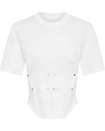 Dion Lee T-shirt à détail de corset - Blanc