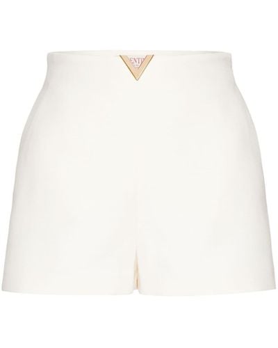 Valentino Garavani Shorts de vestir Crepe Couture - Blanco
