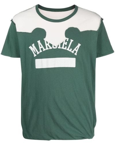 Maison Margiela Décortiqué T-Shirt mit Logo-Print - Grün