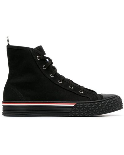 Thom Browne High-Top-Sneakers mit RWB-Streifen - Schwarz