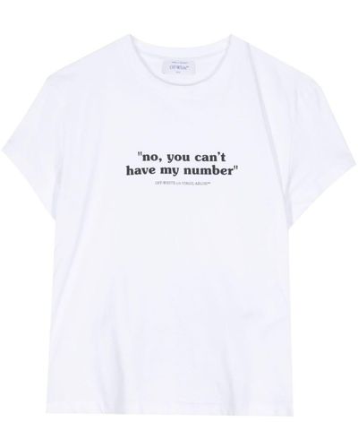 Off-White c/o Virgil Abloh Quote T-Shirt aus Baumwolle - Weiß