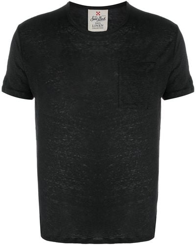 Mc2 Saint Barth Camiseta con dobladillo recto - Negro