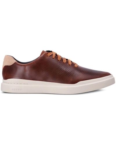 Cole Haan Grandpro Rally Leather Trainers - Brown