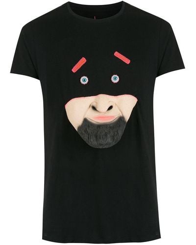 Amir Slama T-shirt en coton à imprimé graphique - Noir