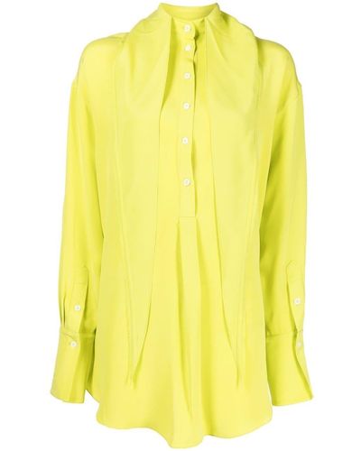 Peter Do Scarf-detail Neckline Shirt - Yellow