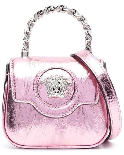 Versace La Medusa Leather Mini Bag - Pink