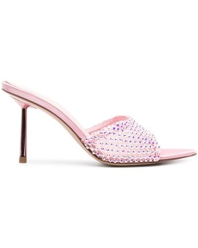 Le Silla Gilda 100mm Crystal-embellished Mules - Pink