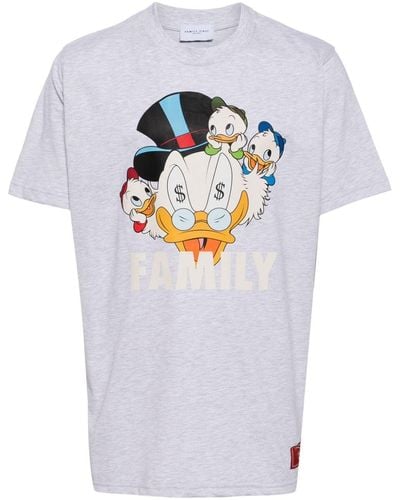 FAMILY FIRST Family Graphic-print Cotton T-shirt - Gray