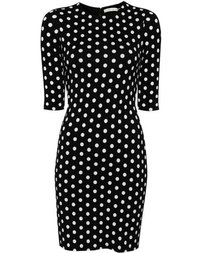 Alice + Olivia Delora Polka Dot-print Dress - Black