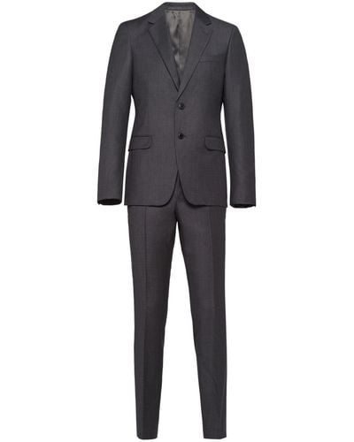 Prada Single-breasted Wool Suit - Gray