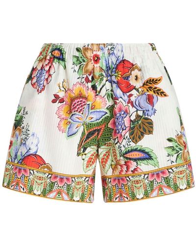Etro Shorts mit Blumen-Print - Mehrfarbig