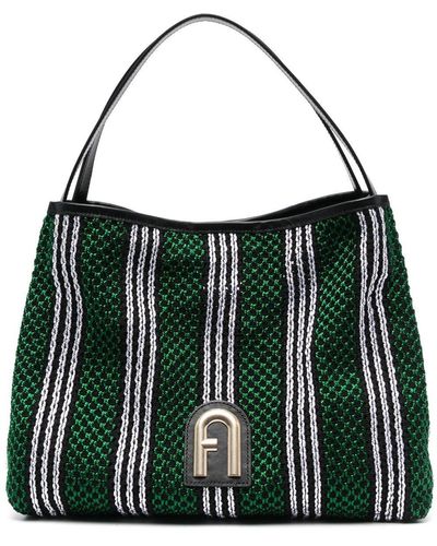 Furla Stripe-pattern Tote Bag - Black