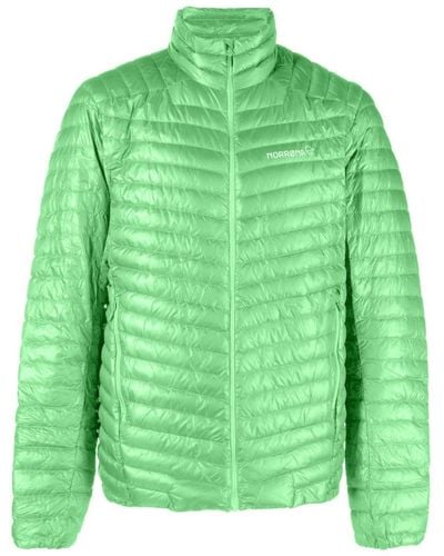 Norrøna Trollveggen quilted hooded jacket - Verde
