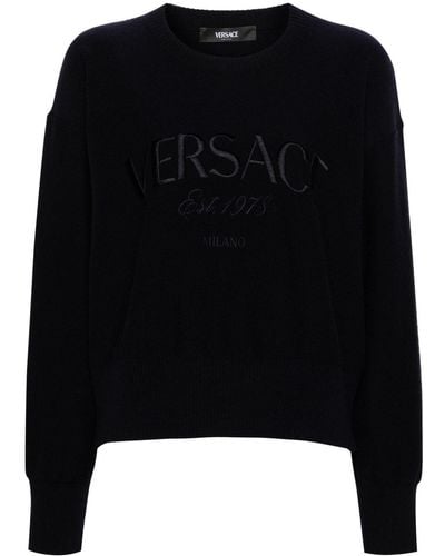 Versace ファインニット セーター - ブラック