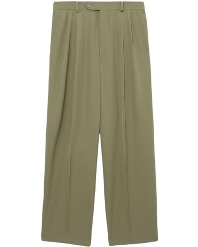 AURALEE Pantalon Met Geplooid Detail - Groen