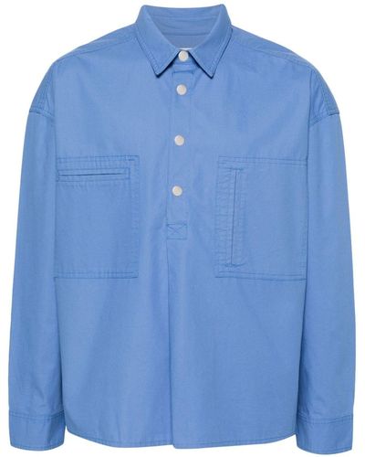 Isabel Marant Chemise en coton à manches longues - Bleu