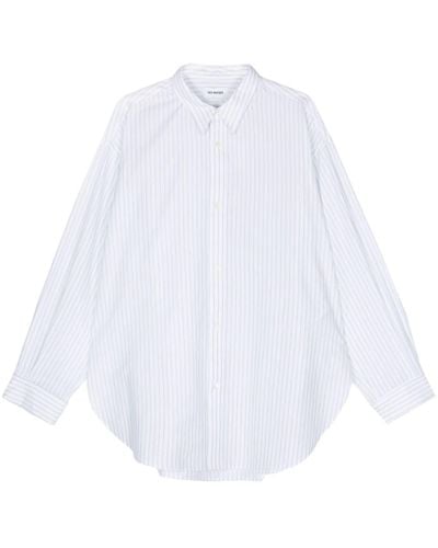Hed Mayner Striped Cotton Shirt - White