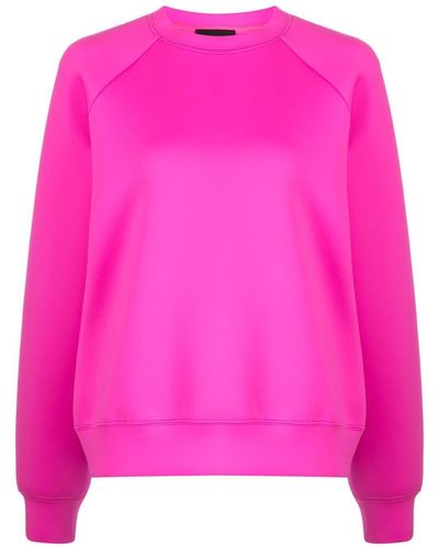 Cynthia Rowley Sweatshirt mit rundem Ausschnitt - Pink