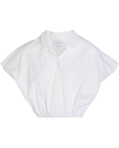 Giambattista Valli Cropped Cotton Blouse - White