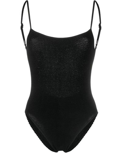 Bondeye Crinkled Scoop-back Swimsuit - Black
