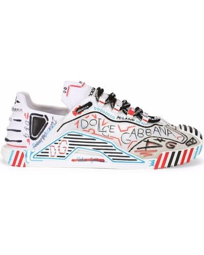 Dolce & Gabbana Sneakers con stampa - Bianco