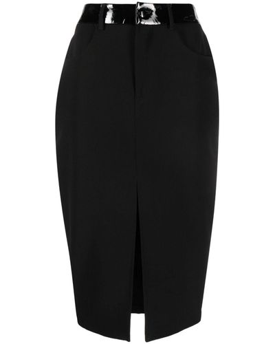 Liu Jo Front-slit Pencil Skirt - Black
