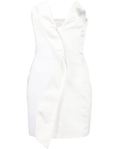 Genny Strapless Paneled Minidress - White