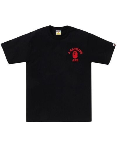 A Bathing Ape Color Camo Cotton T-shirt - Black