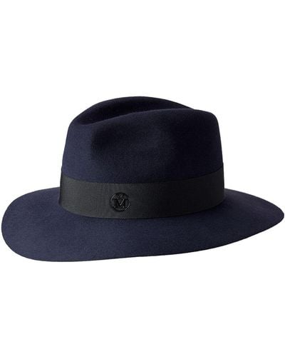 Maison Michel Henrietta Felt Fedora Hat - Blue