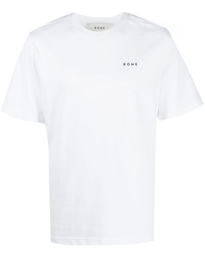 Rohe T-Shirt mit Logo-Print - Weiß