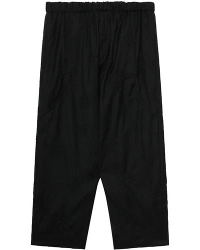 COMME DES GARÇON BLACK Drop-crotch Cropped Trousers - Black