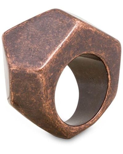 Alberta Ferretti Metallic Ring Met Facetten - Roze