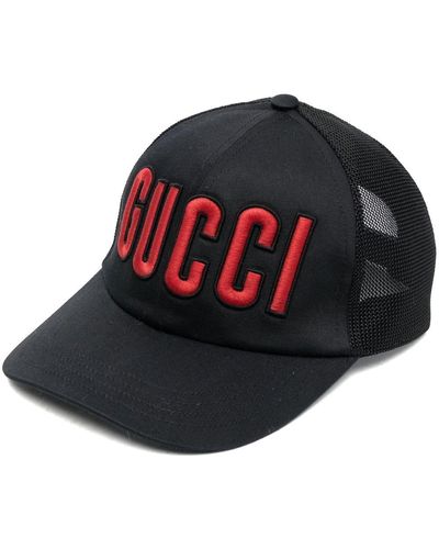 Gucci ロゴ メッシュ キャップ - ブラック